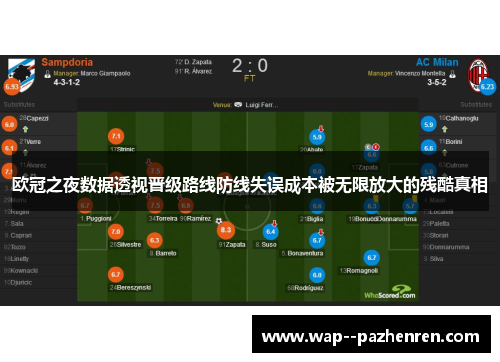 欧冠之夜数据透视晋级路线防线失误成本被无限放大的残酷真相 欧冠之夜数据透视晋级路线防线失误成本被无限放大的残酷真相